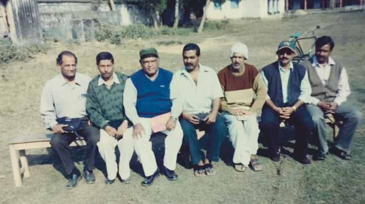 With colleagues