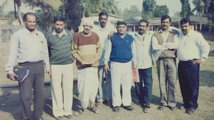 With colleagues