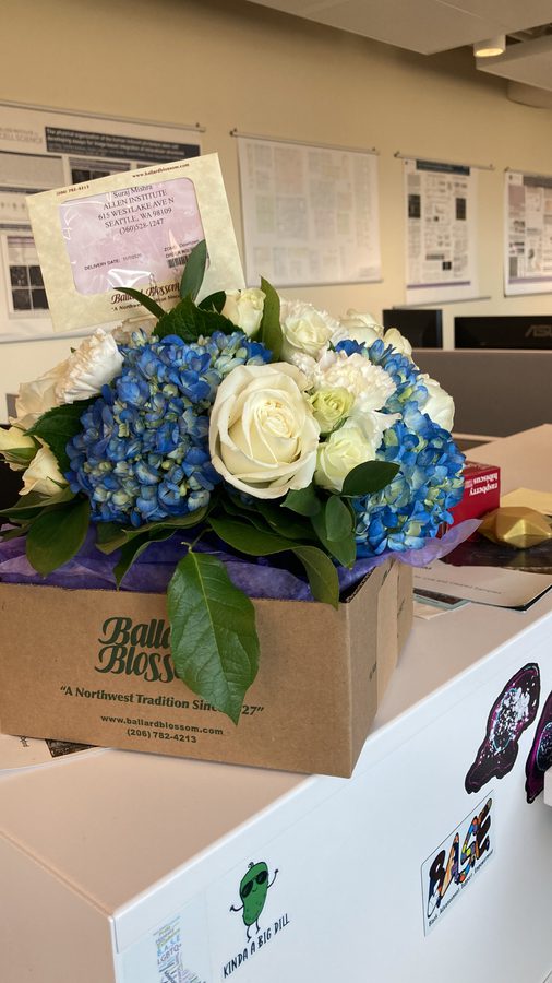 Flowers sent in his memory from the United States